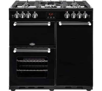 BELLING Kensington 90G Gas Range Cooker - Black & Chrome BELLING Kensington 90G Gas Range Cooker - Black & Chrome